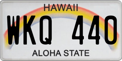 HI license plate WKQ440