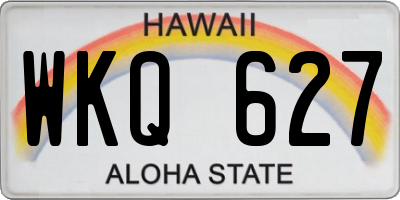 HI license plate WKQ627