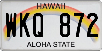 HI license plate WKQ872