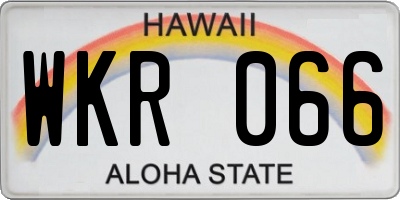 HI license plate WKR066