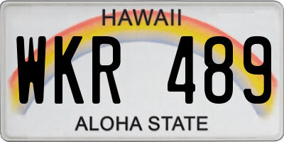 HI license plate WKR489