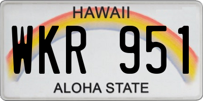 HI license plate WKR951