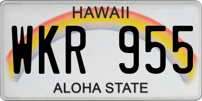 HI license plate WKR955