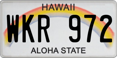 HI license plate WKR972