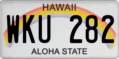 HI license plate WKU282