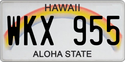 HI license plate WKX955