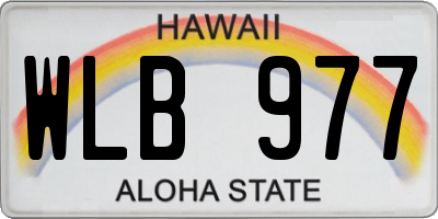 HI license plate WLB977