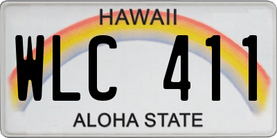 HI license plate WLC411