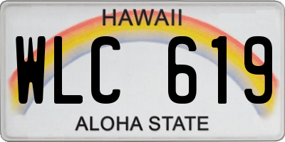 HI license plate WLC619