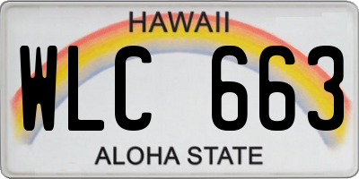 HI license plate WLC663