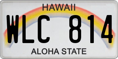 HI license plate WLC814
