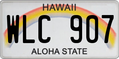 HI license plate WLC907