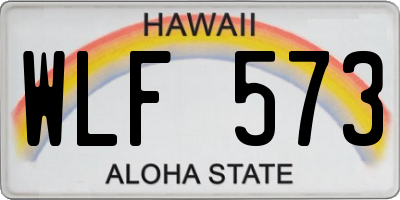HI license plate WLF573