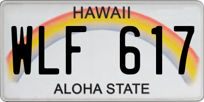 HI license plate WLF617