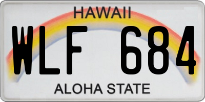HI license plate WLF684