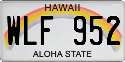 HI license plate WLF952