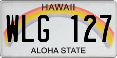 HI license plate WLG127