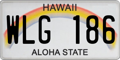 HI license plate WLG186