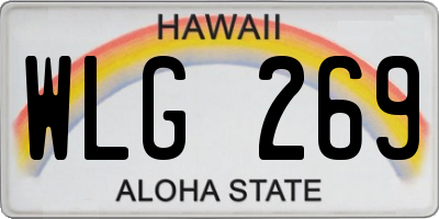 HI license plate WLG269
