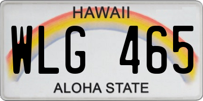 HI license plate WLG465