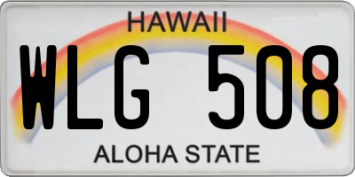 HI license plate WLG508