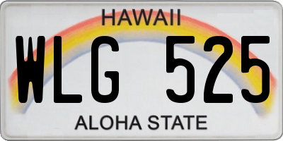 HI license plate WLG525