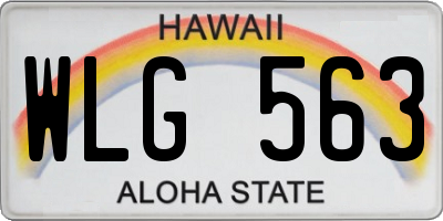 HI license plate WLG563