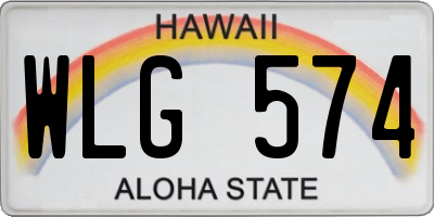 HI license plate WLG574