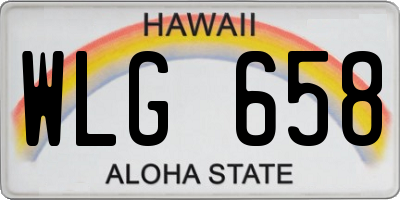 HI license plate WLG658