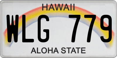 HI license plate WLG779