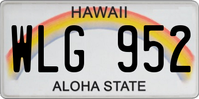 HI license plate WLG952