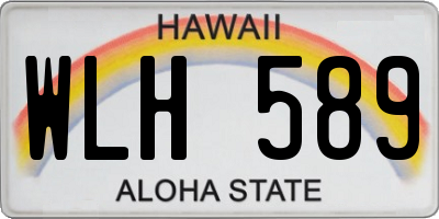 HI license plate WLH589