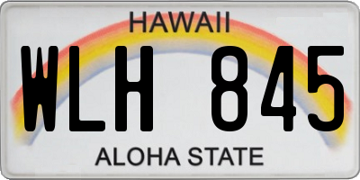 HI license plate WLH845