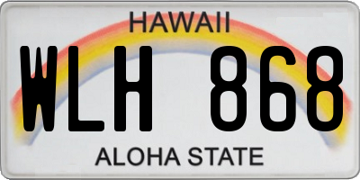 HI license plate WLH868