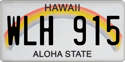 HI license plate WLH915