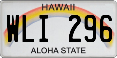 HI license plate WLI296