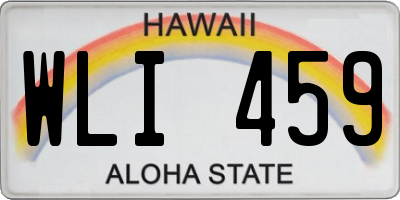HI license plate WLI459