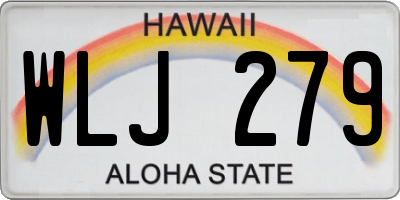 HI license plate WLJ279