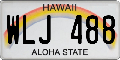 HI license plate WLJ488