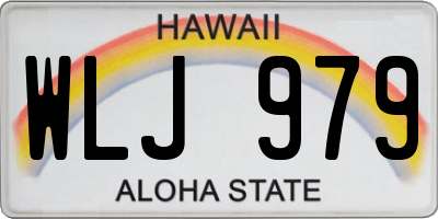 HI license plate WLJ979