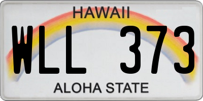 HI license plate WLL373