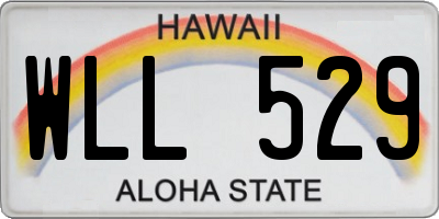 HI license plate WLL529