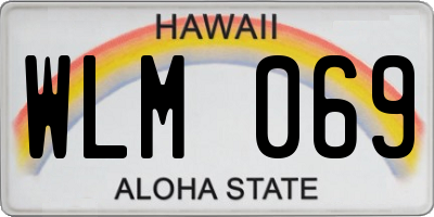 HI license plate WLM069