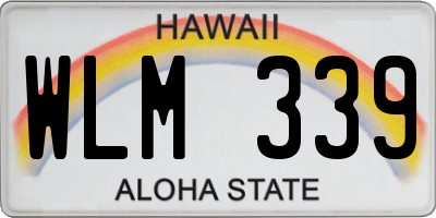 HI license plate WLM339