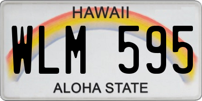 HI license plate WLM595