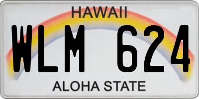 HI license plate WLM624
