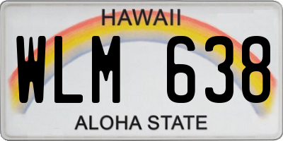 HI license plate WLM638