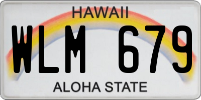 HI license plate WLM679