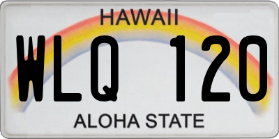 HI license plate WLQ120