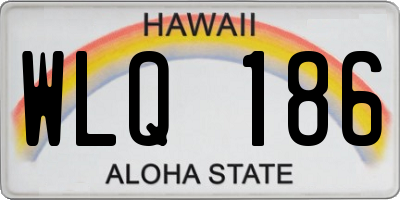 HI license plate WLQ186